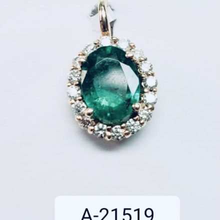 emerald pendant 1.38 / .27